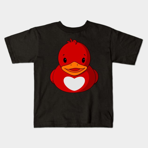 Valentine Rubber Duck Kids T-Shirt by Alisha Ober Designs